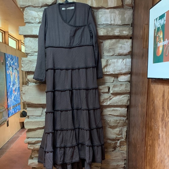 Cynthia Ashby Brown Tiered Maxi “Twirl” Dress - Picture 9 of 9